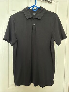 14th & Union Black Short-Sleeve Polo